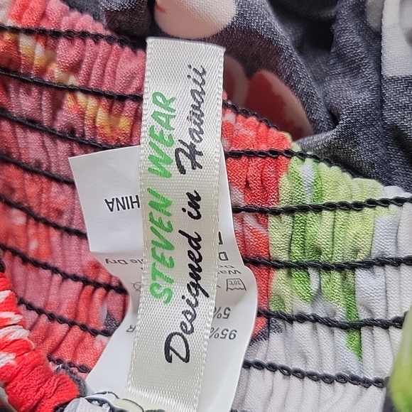 STEVEN WEAR DESIGNED BY HAWAII Tropical Floral Maxi Dress Small - Picture 11 of 11